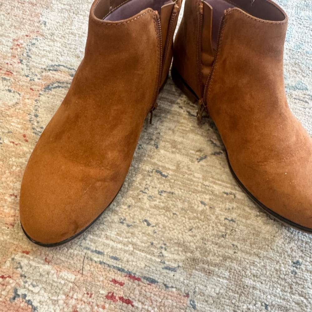 Cat & Jack Tan Suede Ankle Booties